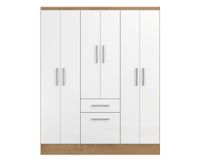 Clóset 6 puertas 1 cajón 1 zapatero blanco 177x138x40 cm