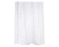 Cortina de baño 180x180 cm Relieve flor blanco