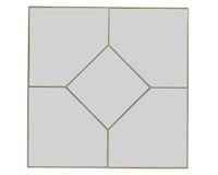 Espejo decorativo D1 marco dorado 39.4x39.4 cm