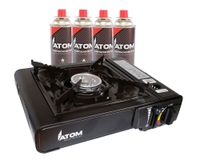 Cocinilla portátil + 4 gases Atom Magma