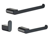 Set de baño Style negro 3 piezas
