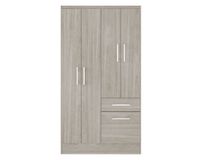 Clóset 4 puertas 1 cajón 1 zapatera crema 177x94x40 cm