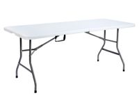 Mesa plegable rectangular 180 cm blanco