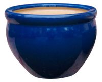 Maceta cerámica Aline S azul Glossy