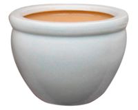 Maceta cerámica Aline S Glossy blanco