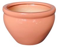Maceta cerámica Aline S Glossy peach