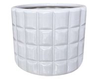 Maceta cerámica Elisa M blanco