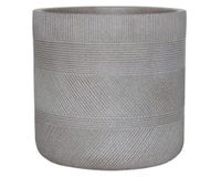 Maceta fiber clay Líneas gris 24.5x24.5 cm