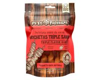 Snack perro Brochetas triple sabor 100 g