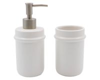 Accesorios baño Borde blanco 2 piezas