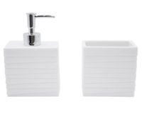 Accesorio baño Líneas blanco 2 piezas