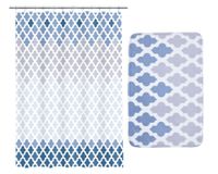 Cortina 180x180 cm + piso baño 40x60 cm Rombos