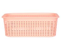 Canasto organizador Tavarua rosado plástico 13 lt