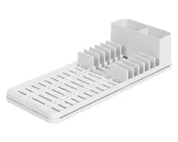 Secaplatos con bandeja Single blanco