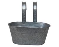 Macetero metálico gris 12x24x30 cm