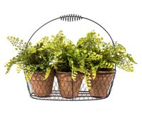 Plantas artificiales en canasto 31 cm