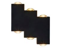 Aplique LED 1W E27 6L luz cálida AN negro