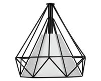 Lámpara colgar E27 1L Diamante blanco/negro