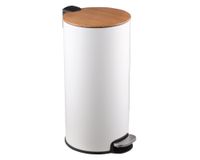 Basurero 27 litros metálico/bambú