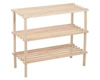 Organizador zapatos 3 Niveles 74x26.5x49 cm Cedro