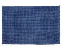 Piso baño Shaggy azul 40x60 cm