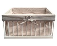 Caja multiuso con tela L blanco 25x35x18 cm