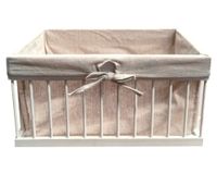 Caja multiuso con tela XL blanco 30x40x20 cm