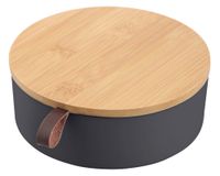 Caja organizadora bambú/negro 14 cm