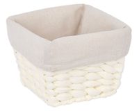 Canasto organizador marfil 16x16x12 cm