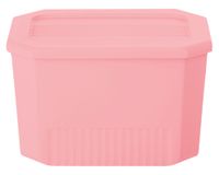 Caja organizadora Octagonal salmón 16x25x18 cm