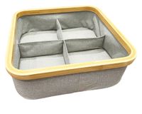 Organizador clóset 4 divisiones tela gris