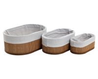 Canasto organizador Oval natural 3 Piezas