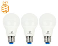 Ampolleta LED 7W E27 luz día Bola 3 unidades