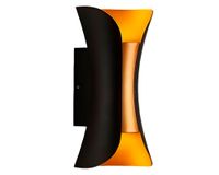 Aplique LED 3W 2L luz cálida negro/bronce