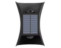Aplique LED solar 2L Deco negro