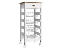 Frutero 1 cajón 4 cestas blanco