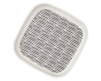 Plato biobamboo Rayas blanco/negro 18.1x2 cm