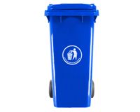 Basurero cuadrado azul 120 lt