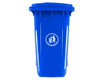 Basurero cuadrado azul 240 lt