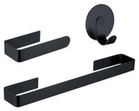 Accesorio baño Adnes negro 3 piezas