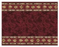 Alfombra de pasillo Madrás polipropileno rojo 67x100 cm