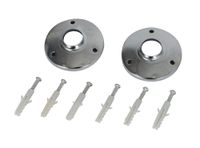 Set flanche 19 mm barra baño cromado angular 2 unidades metalhsa