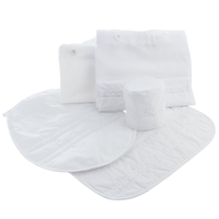 Cortina baño 180x180 cm blanco + accesorios