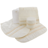 Cortina baño 180x180 cm crudo + accesorios