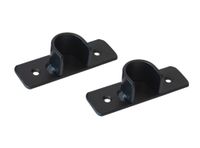 Soporte 1'' simple muro a muro negro 2 unidades Darkness