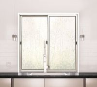 Ventana Aluminio 100x100 cm Corredera Curva Mate