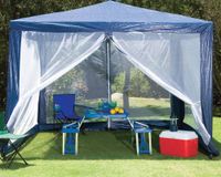 Mosquitero/toldo 3x3 m Rafia azul/blanco Outzen