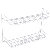Repisa 44.5 x 12 x 30 cm 0017 doble grande acero plastificado Cotidiana basic