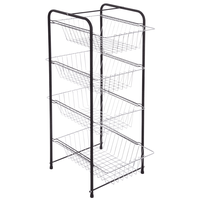 Carro 4 canastos movible 35 x 39,5 x 85 cm Cotidiana