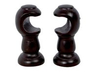 Soporte 19 mm simple nogal 2 unidades Cotidiana